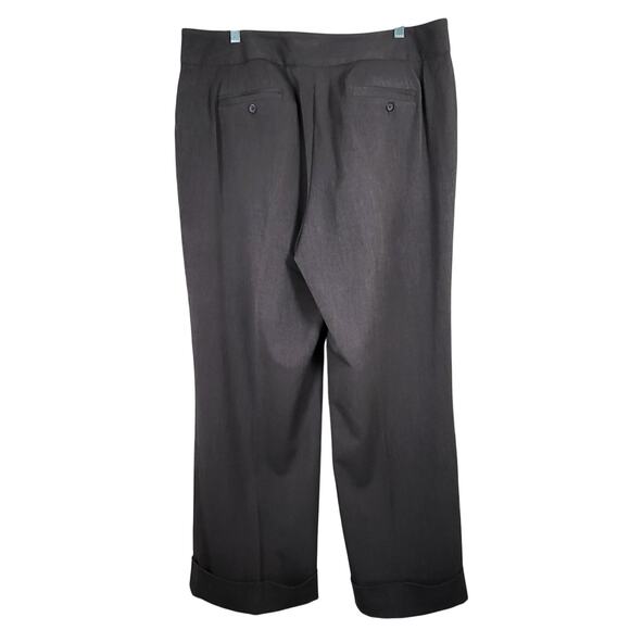 RAFAELLA Cuffed Straight Leg Gray Stretch Slacks - Size 16W - Picture 7 of 12